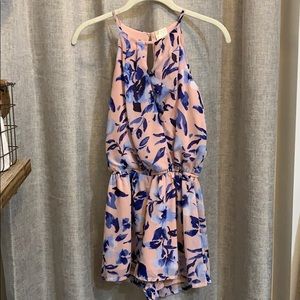 *SALE* Floral Romper Pale Pink/Blue Small